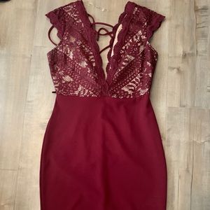 Burgundy Dress